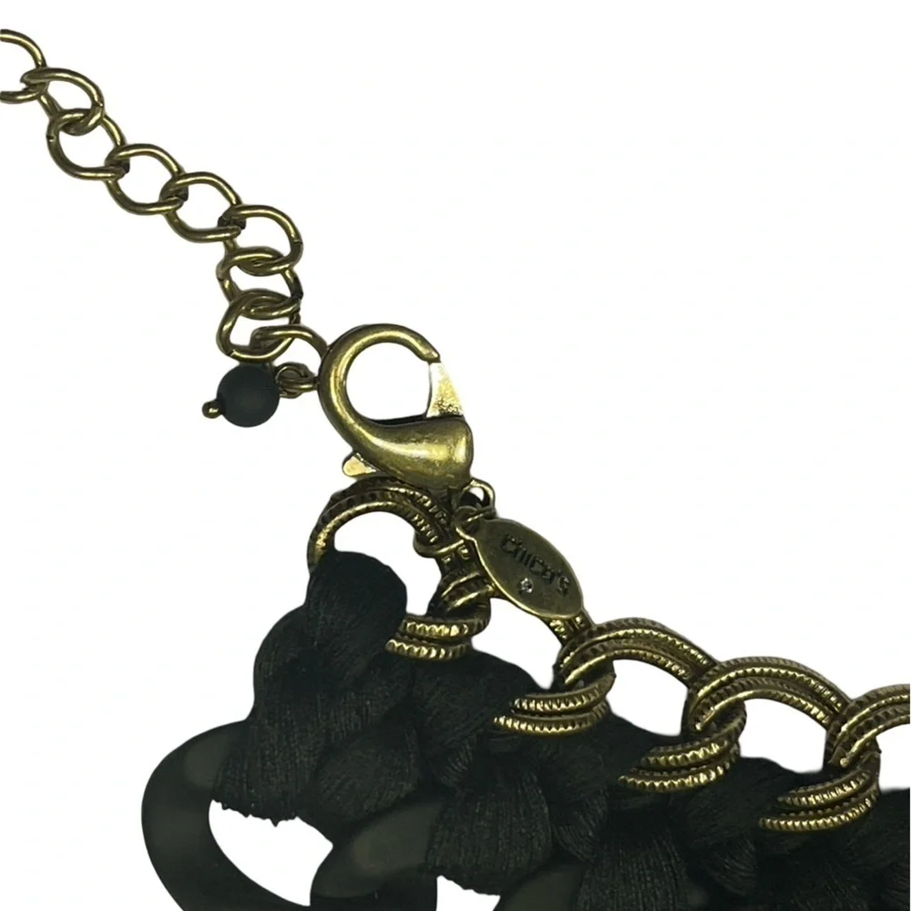 NWT Chico’s Black/Gold Links Collar Necklace - Picture 9 of 9